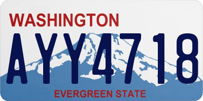 WA license plate AYY4718