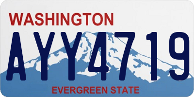 WA license plate AYY4719