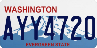 WA license plate AYY4720