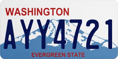 WA license plate AYY4721