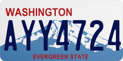 WA license plate AYY4724