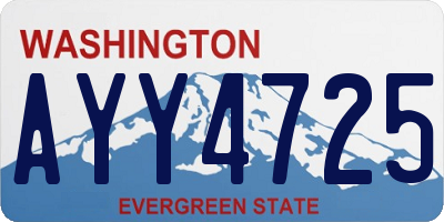 WA license plate AYY4725