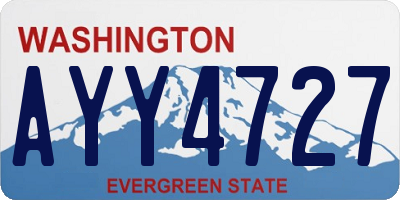 WA license plate AYY4727