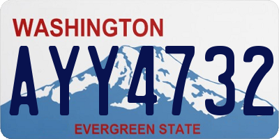 WA license plate AYY4732