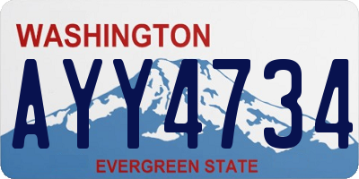 WA license plate AYY4734