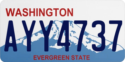 WA license plate AYY4737