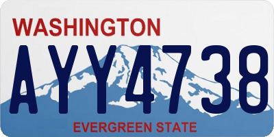 WA license plate AYY4738