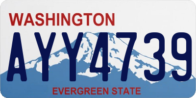 WA license plate AYY4739