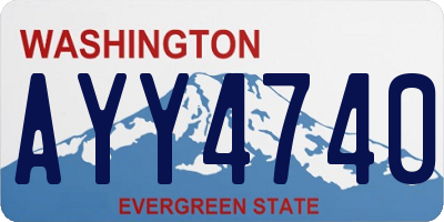 WA license plate AYY4740