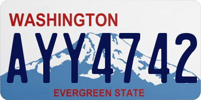 WA license plate AYY4742