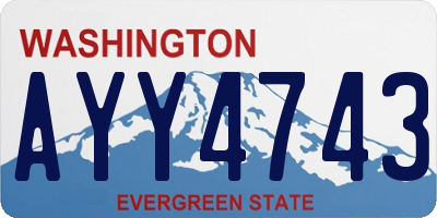 WA license plate AYY4743