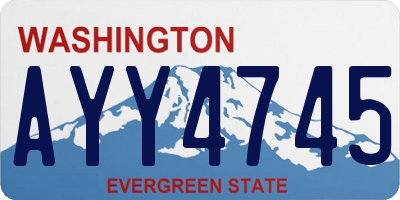 WA license plate AYY4745