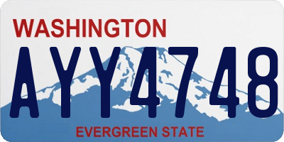 WA license plate AYY4748