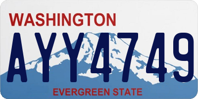 WA license plate AYY4749