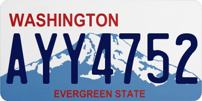 WA license plate AYY4752