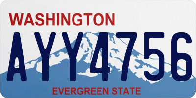 WA license plate AYY4756