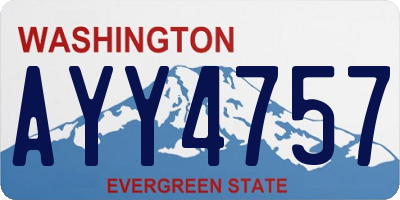 WA license plate AYY4757