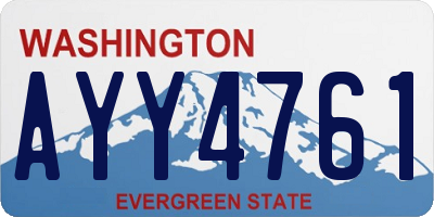 WA license plate AYY4761