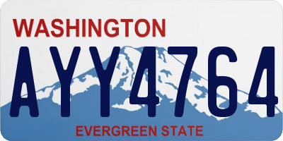 WA license plate AYY4764