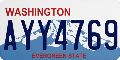 WA license plate AYY4769