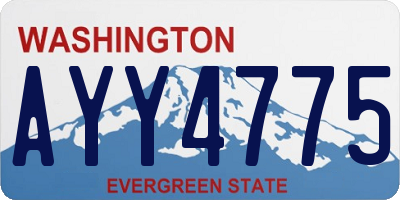 WA license plate AYY4775