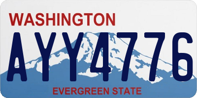 WA license plate AYY4776