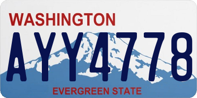 WA license plate AYY4778