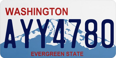 WA license plate AYY4780