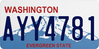 WA license plate AYY4781