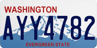 WA license plate AYY4782