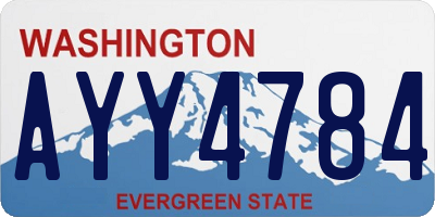 WA license plate AYY4784