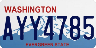 WA license plate AYY4785