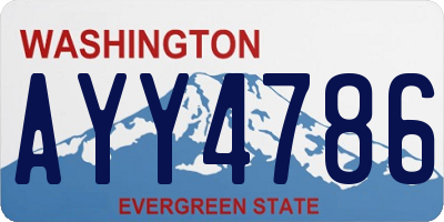 WA license plate AYY4786