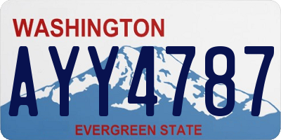 WA license plate AYY4787