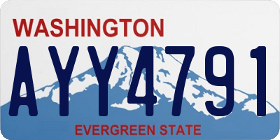 WA license plate AYY4791