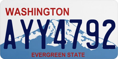 WA license plate AYY4792