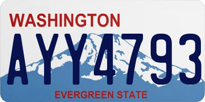 WA license plate AYY4793