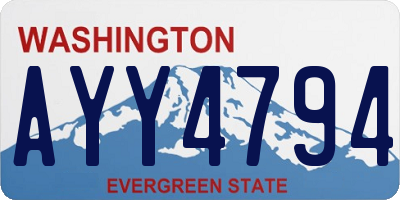 WA license plate AYY4794