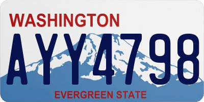 WA license plate AYY4798