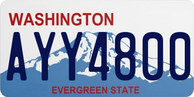 WA license plate AYY4800