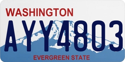 WA license plate AYY4803