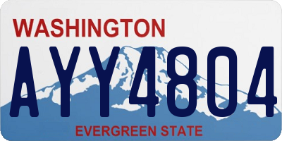 WA license plate AYY4804