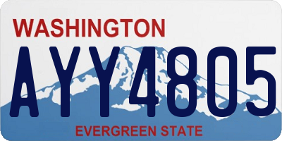 WA license plate AYY4805