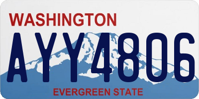 WA license plate AYY4806