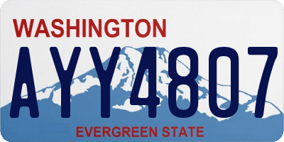 WA license plate AYY4807