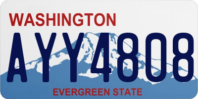 WA license plate AYY4808