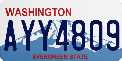 WA license plate AYY4809