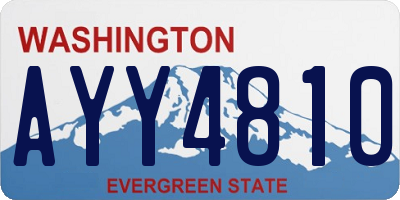 WA license plate AYY4810