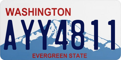 WA license plate AYY4811