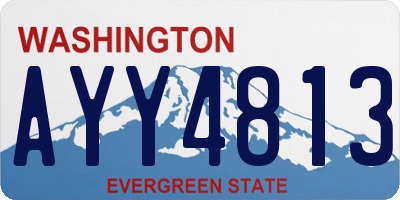 WA license plate AYY4813